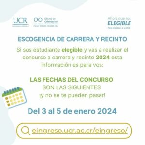 Escogencia De Carrera Y Recinto